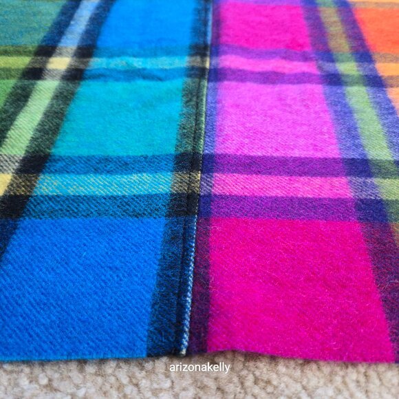 NWOT kate spade Plaid Mix Yarn Dye Wool Multicolor Colorful - Picture 7 of 12